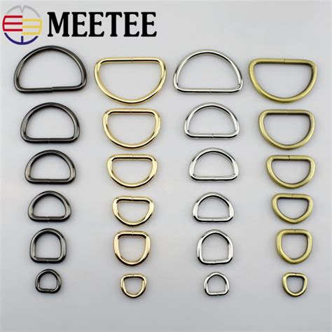 5pcs meetee 13 50mm metal d ring buckles clasp diy leather craft garment clothes luggage sewing
