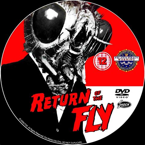Mega Covers Gtba Return Of The Fly 1959 R0 Cover And Label Dvd Movie