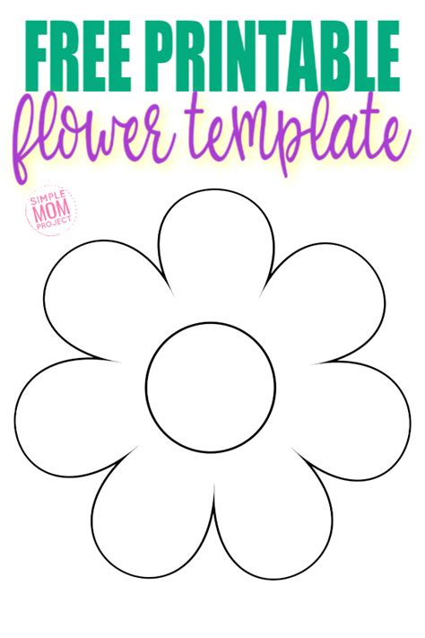 Free Printable Flower Template Simple Mom Project
