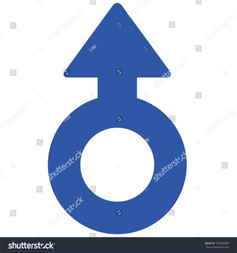 Blue Male Symbol Isolated Vector Stock Vector Royalty Free 339980405