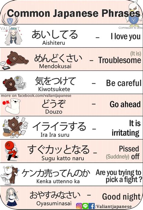 Grace Vs Japanese — Valiantschool Common Japanese Phrases
