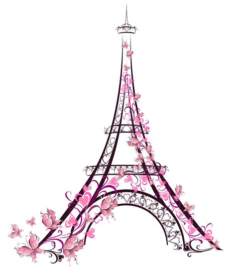 Cute Eiffel Tower Drawing Clip Art Library