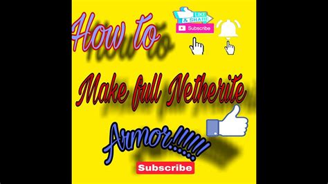 This video shows the new step that most videos skip over. How to make a full Netherite Armor!!! - YouTube