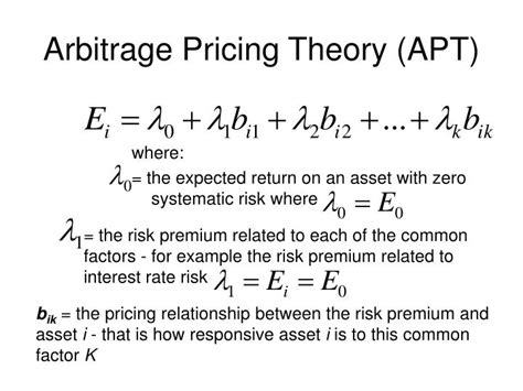 Ppt Arbitrage Pricing Theory Apt Powerpoint Presentation Free
