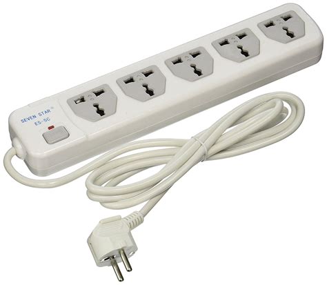 Seven Star Es5c 220 240 Volt Universal Surge Protector With 5 Outlets