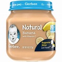Gerber 1st Foods Natural Banana Baby Food, 4 oz Jar - Walmart.com ...