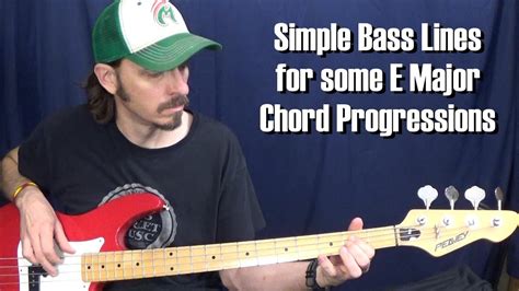 Simple Bass Lines For Some E Major Chord Progressions Youtube