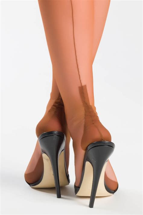 Cuban Seamed Nylon Copper Vickys Nylons