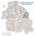 Map of Charlotte NC and surrounding area - Charlotte NC map of ...