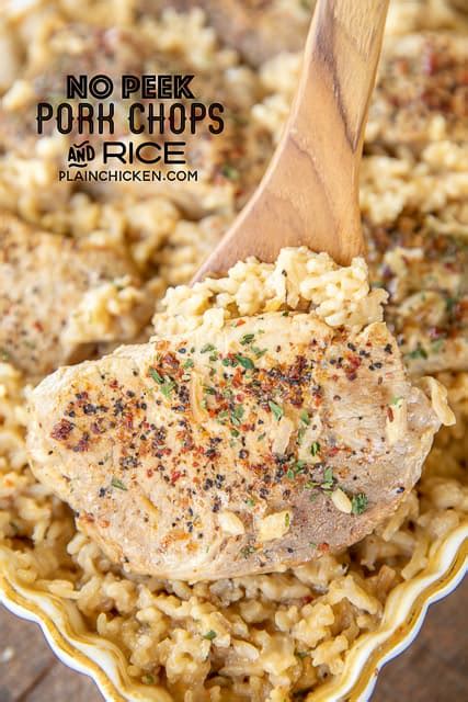 The creamy thickness combined with natural pork flavor creates a smooth, rich gravy with a hint of mushroom sapor. No-Peek Pork Chops and Rice - super easy dinner recipe! Pork chops, seasoned pepper, rice, cream ...