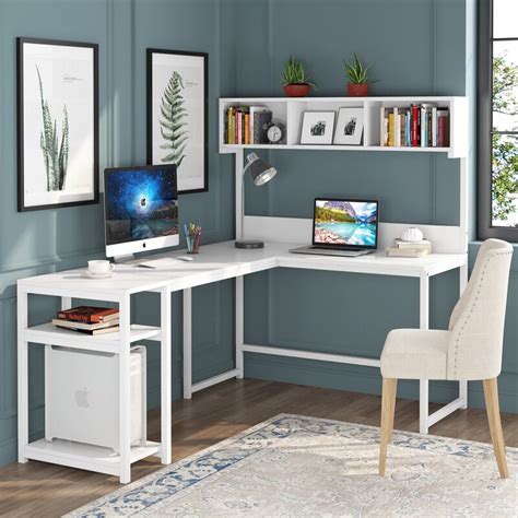 In addition, its rich finish and executive design makes it a classic addition to any office space. Latitude Run® Casta L-Shaped Corner Gaming Desk with Hutch ...