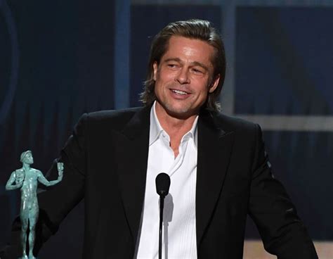 Brad Pitt Made A Bit Of Fun Of Himself During His Sag Awards Speech E