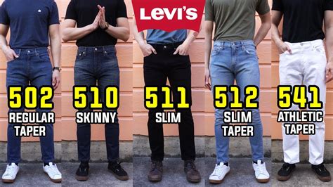 Complete Guide To Levi S Slim Skinny Taper Fit Jeans 502 510 511 512 541 Comparison