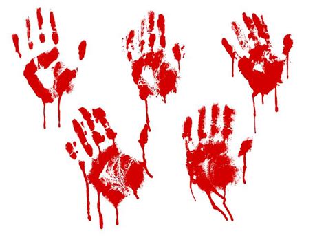 Bloody Handprint Smear Vector