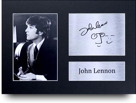 Hwc Trading John Lennon Signed A4 Printed Autograph Music Print Photo