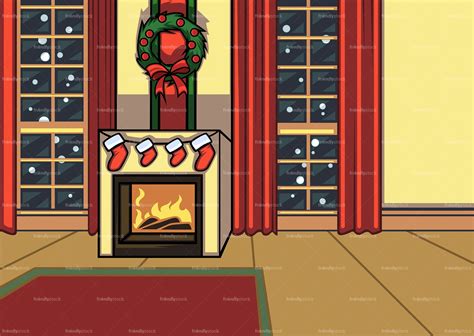 Christmas Living Room Cartoon Baci Living Room
