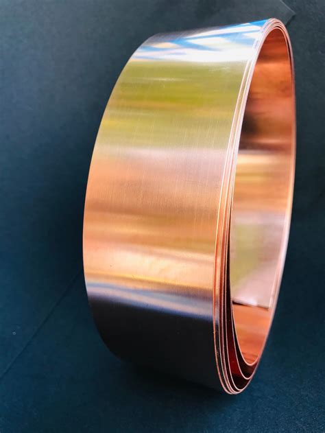 Copper Strip Roll 1in X 10ft 16 Oz 24 Gauge Other Sizes Available Copper Sheet Metal Etsy