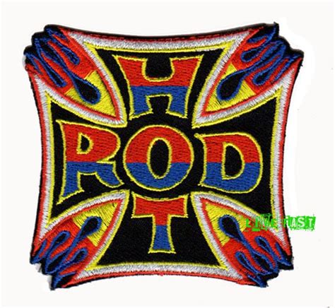 Hot Rod Patch Embroidered Iron Cross Hot Rodder Vintage Drag Etsy