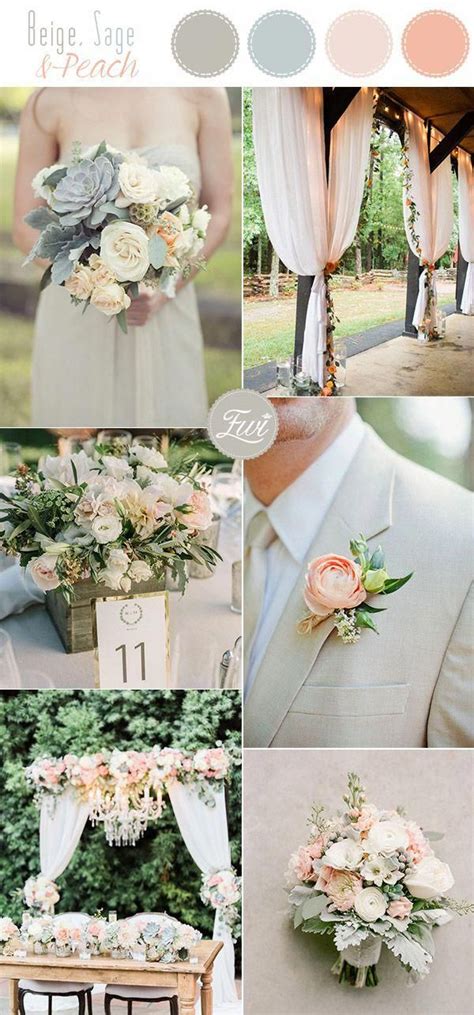 Stunning Neutral Flower Bouquets Inspired Wedding Color Palette