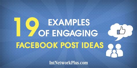 Examples Of Engaging Facebook Post Ideas Facebook Posts Social