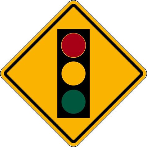 Traffic Signs And Safety W3 3 36x36 Signal Ahead Symbol