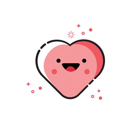 Heart Vector Cute Cartoon Vector Premium Download