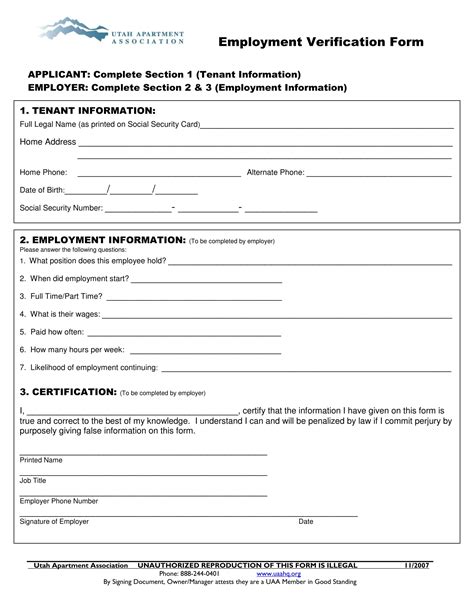 Printable Rental Verification Form Printable Templates