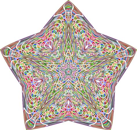 Chromatic Psychedelic Star Openclipart
