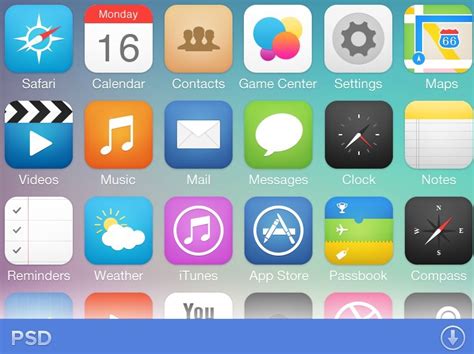 Free Ios 7 App Icons Pack Titanui