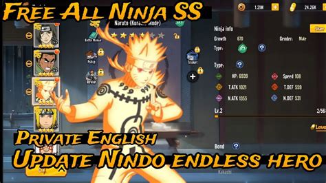 Update Nindo Endell Hero English Free All Ss Gold Newbie Gift