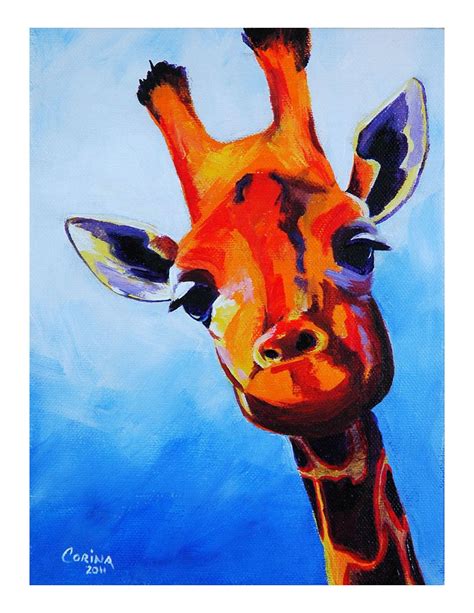 Abstract Giraffe Painting With Images Giraffe Art Giraffe Painting