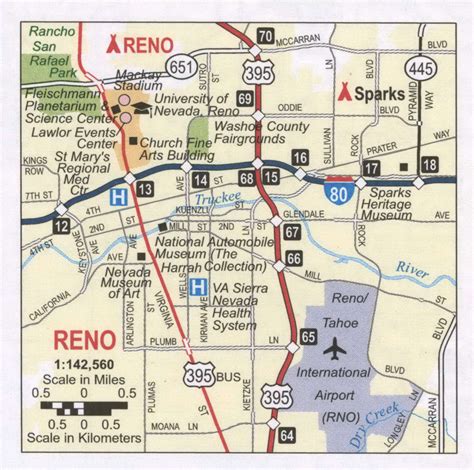 Map Of Reno City Nevada