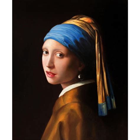 Classic Woman Painting Girl With Pearl Earring Johannes Vermeer Famous