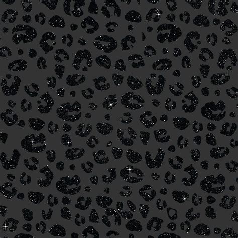 Black Matte Glitter Leopard Cheetah Digital Paper Background Etsy
