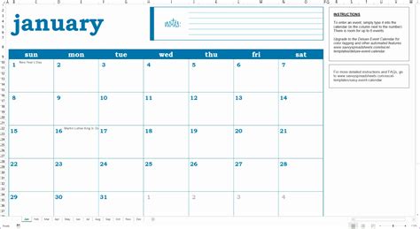 10 Planning Calendar Template Excel Excel Templates
