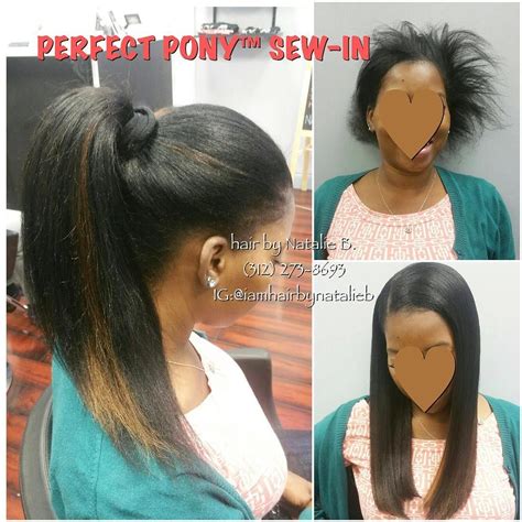 Perfect Pony Sew In Hair Weave By Natalie B 312 273 8693