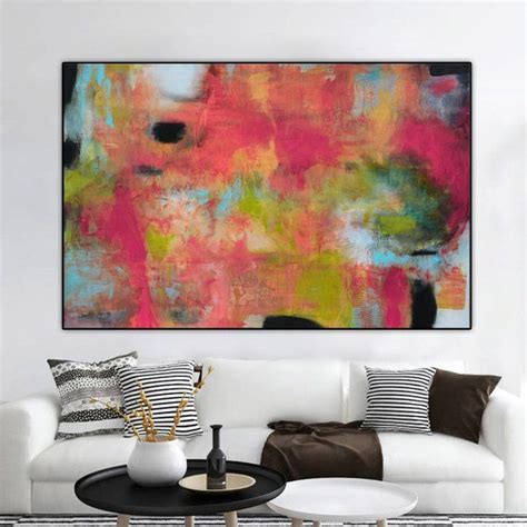 Pink Wall Art Fuchsia Large Painting Prints For Framing Etsy Pink
