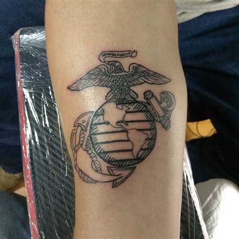 Us Marines Forearm Tattoo Veteran Ink