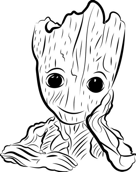 Groot Coloring Pages Pdf