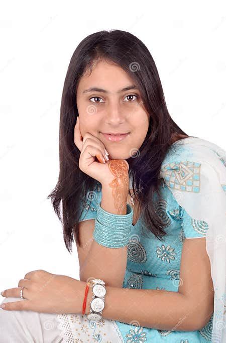 Beautiful Indian Girl Portrait Stock Photo Image Of Background