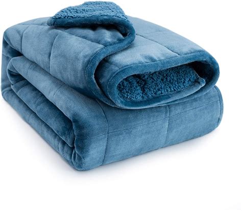 Sivio Sherpa Fleece Weighted Blanket For Adult 15lbs Fuzzy