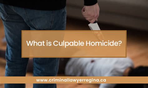 What Is Culpable Homicide Regina Criminal Defence Lawyers