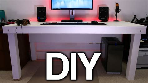 In a small space, opt for a desk with a narrow profile. Building a Custom PC Desk! (No Visible Cables) - YouTube