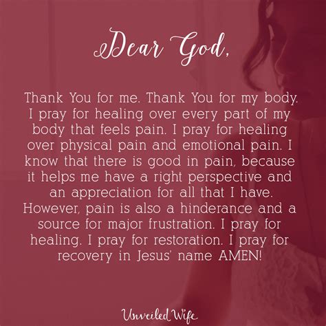 Prayer Healing For The Pain