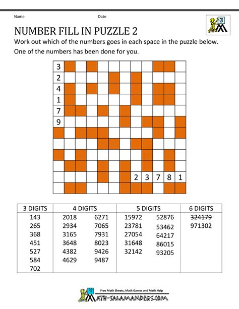 Number Fill In Puzzles Search Results Calendar 2015