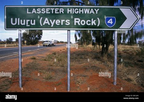 Sign For Ayers Rock Uluru Northern Territory Australia Stock Photo Alamy
