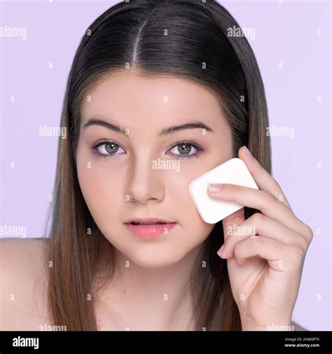 Facial Cosmetic Makeup Concept Portrait Of Young Charming Girl