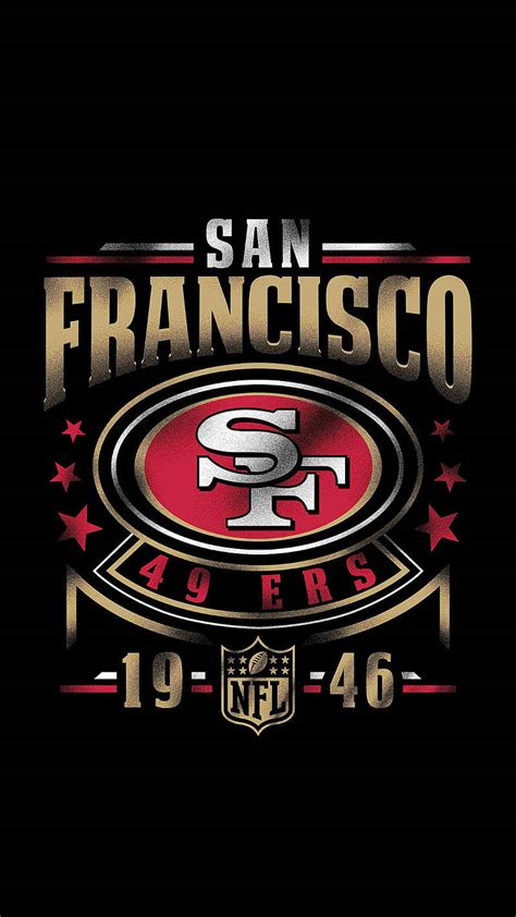 Download Black Logo San Francisco 49ers Wallpaper