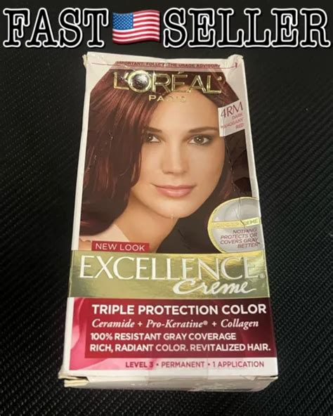 L Oreal Paris Excellence Creme Permanent Hair Color Rm Dark Mahogany Red Picclick