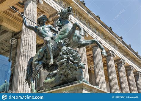 Statue In Front Of Altes Museum In Berlin Germany Stock Image Image Of Germany Horse 132576541